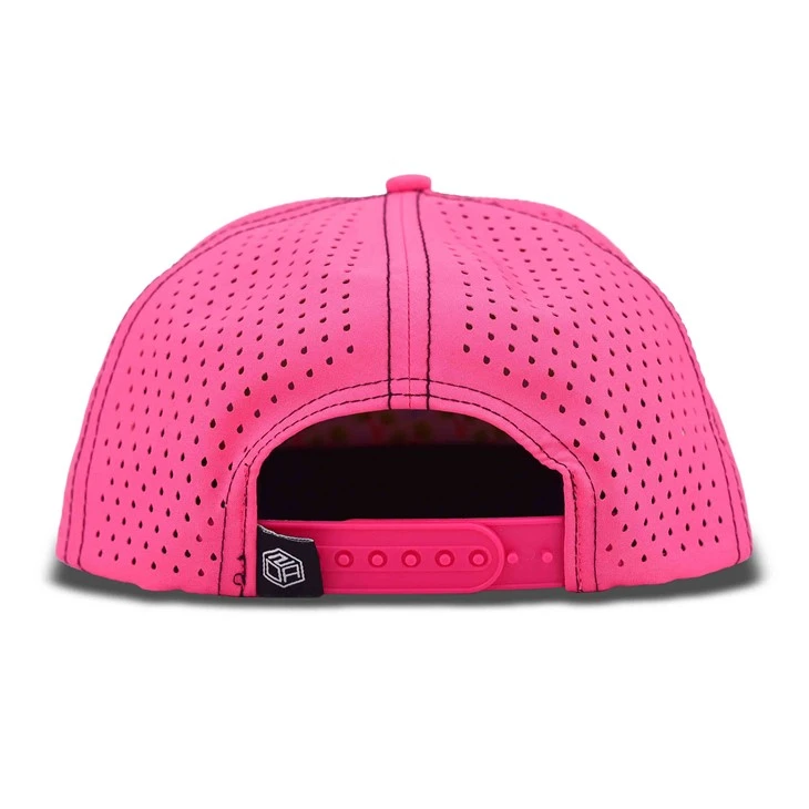 Rose Pink Rubber Snapback Cap