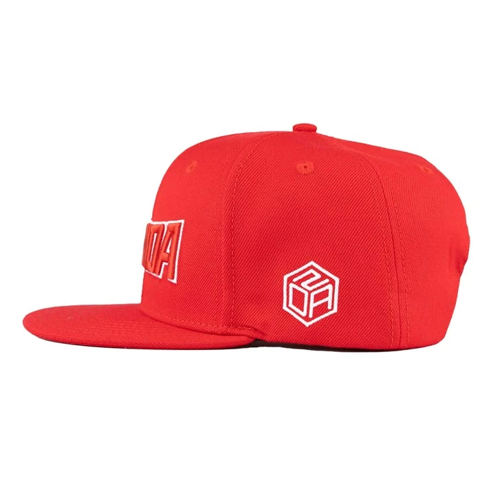 TCAP Custom Fabric Watermelon Red Original Letter Caps Buckle 3D Embroidery Hats