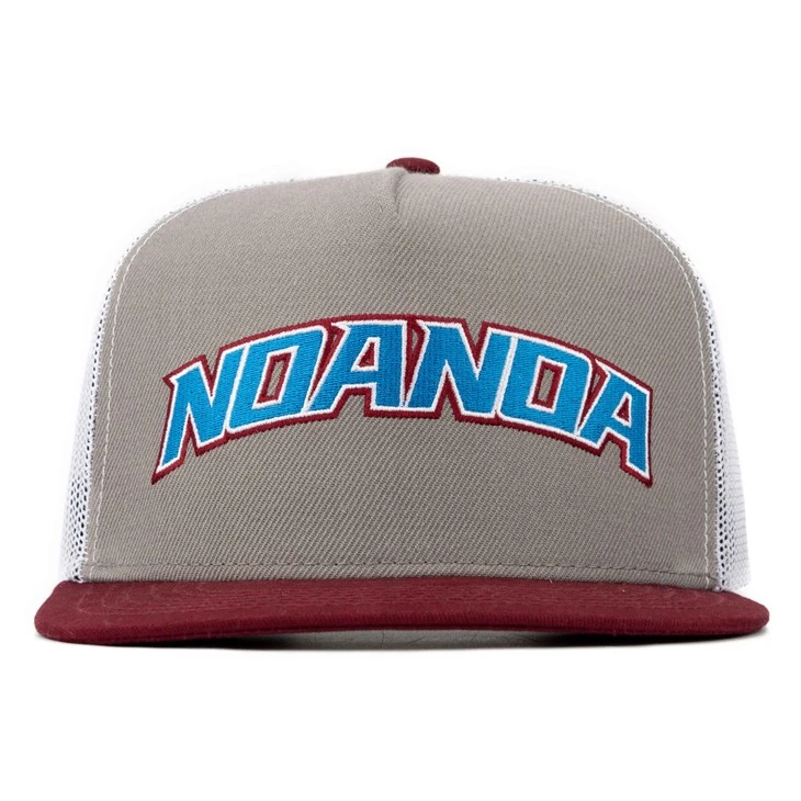 TCAP Custom High Red Nylon Mesh 5panel Flat Embroidered Trucker Hats